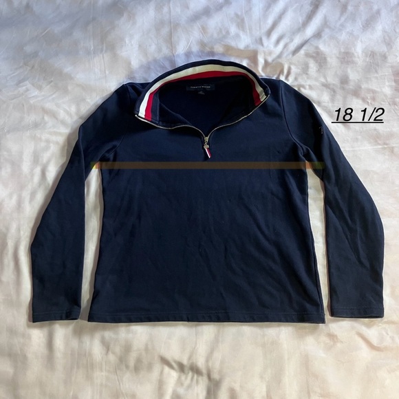 💜2FOR$17 Tommy Hilfiger Quarter-Zip Long Sleeve Shirt - Picture 8 of 11